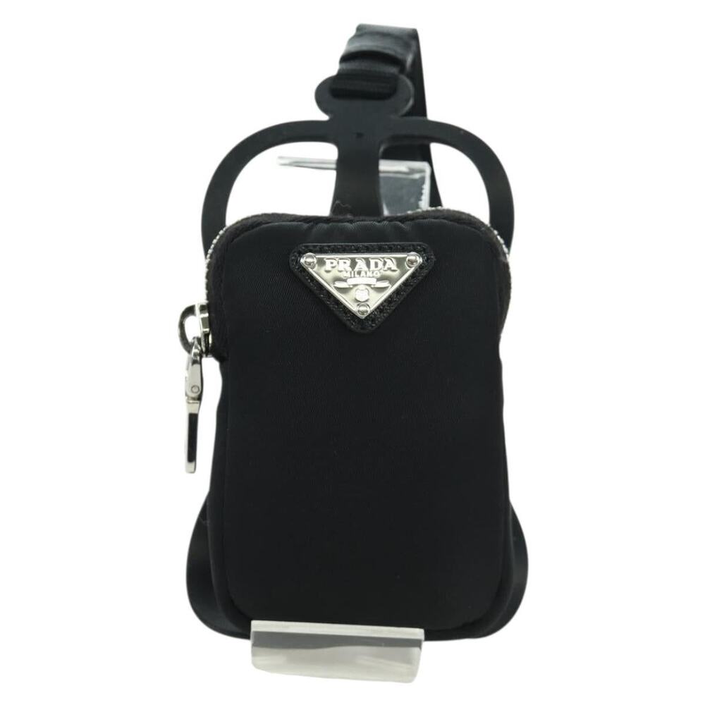 Prada Nylon Phone Holder Pouch Black